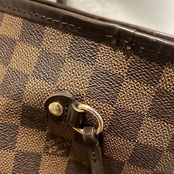 Louis Vuitton Neverfull MM Damier Ebene Tote Shoulder Bag Handbag - Picture 7 of 16
